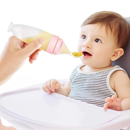 Unique Baby adagolós etetőkanál - Rózsaszín